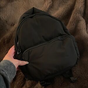Black mini puffer Backpack